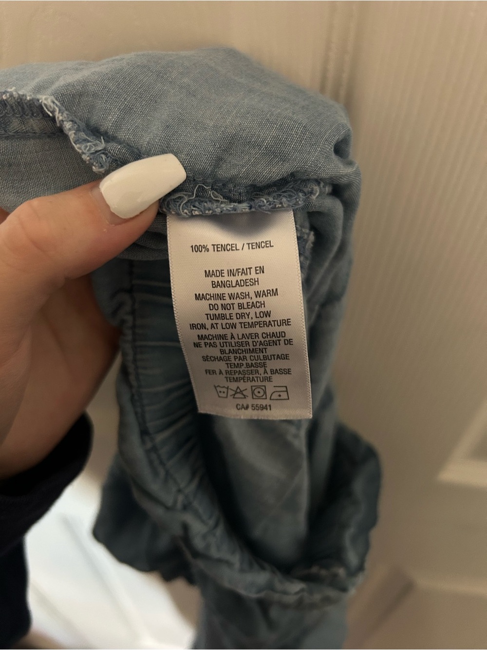 Harlow Drawstring Chambray Pants - Picture 7 of 7